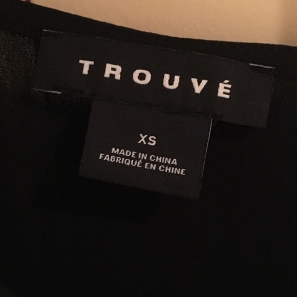 TROUVE Y2K SLEEVELESS BLACK BLOUSE SIZE XS - Picture 3 of 9